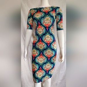 LuLaRoe Julia Knit Form Fitting Knee Length T-shirt Dress - Size XXS